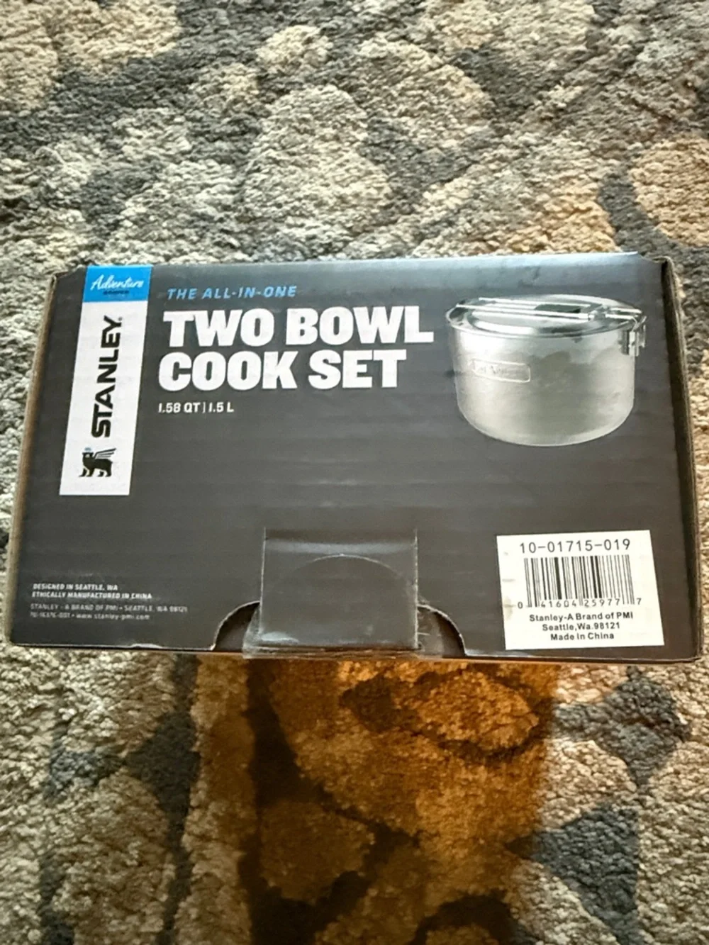 Stanley Two Bowl Cook Set in Brushed Silver and Black - Picture 2 of 2